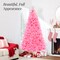 Best Choice Products Pre-Lit Pink Christmas Tree, Artificial Full Holiday Decoration w/ Branch Tips, Incandescent Lights